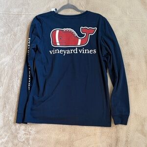 Vineyard Vines Blue Long Sleeve with Red Whale